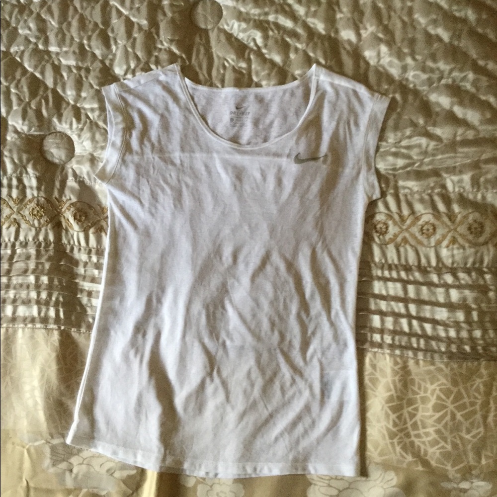 Nike white see through women shirt